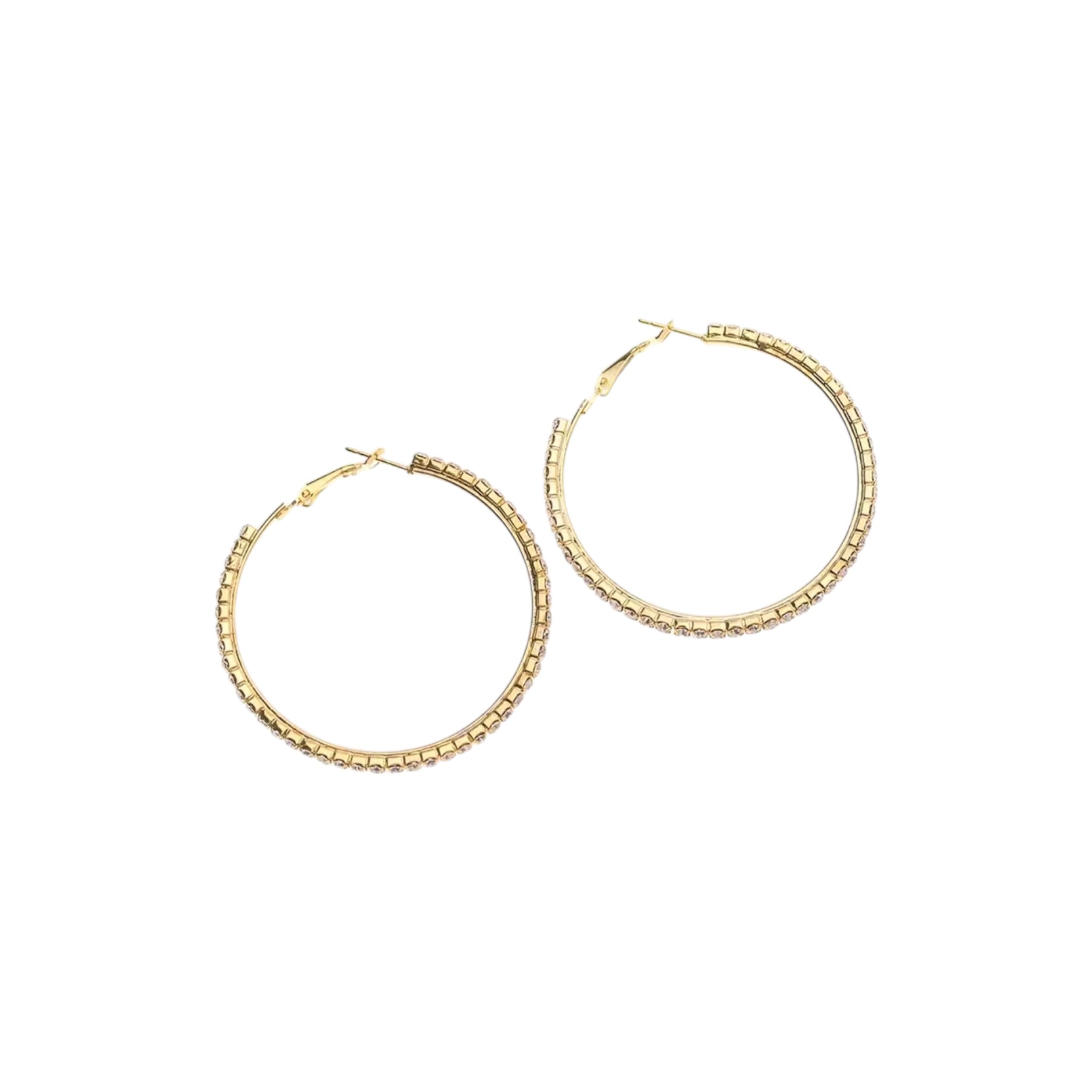 3cm golden hoops