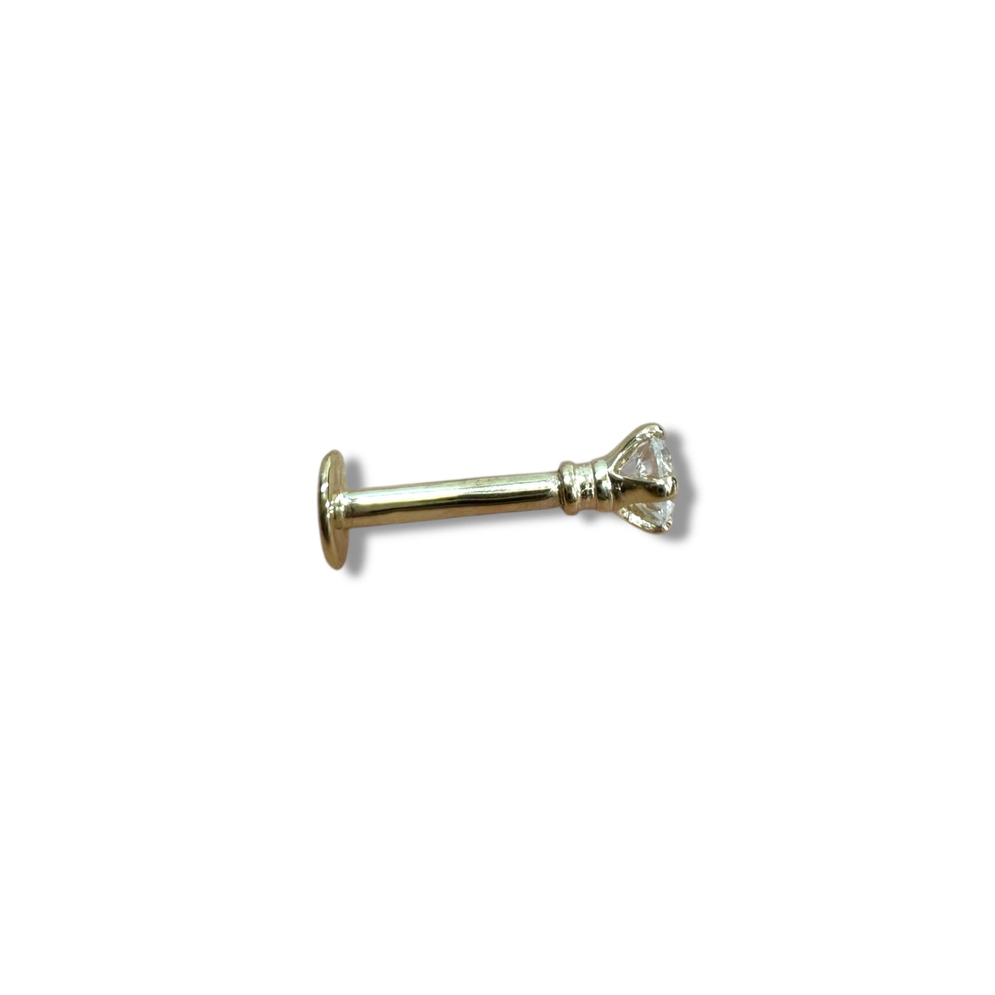 Piercing zirconia 3mm oro 14k