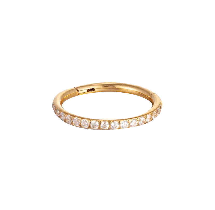 Argollas basicas con zirconias titanio 6-8-10-12 MM