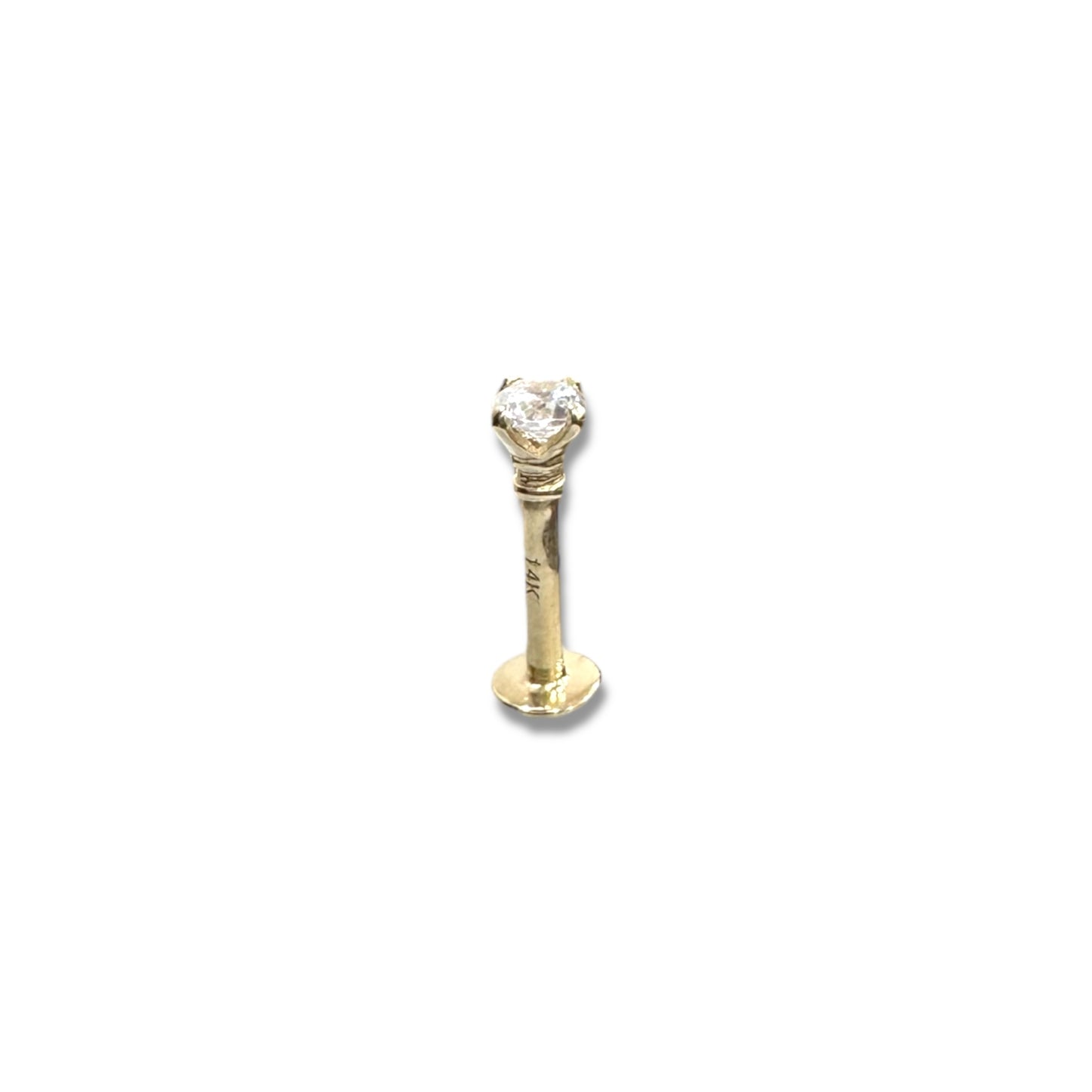Piercing zirconia 3mm oro 14k