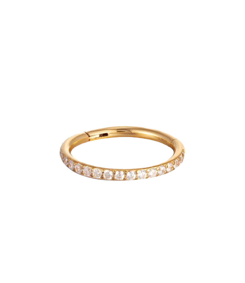 Argollas basicas con zirconias titanio 6-8-10-12 MM
