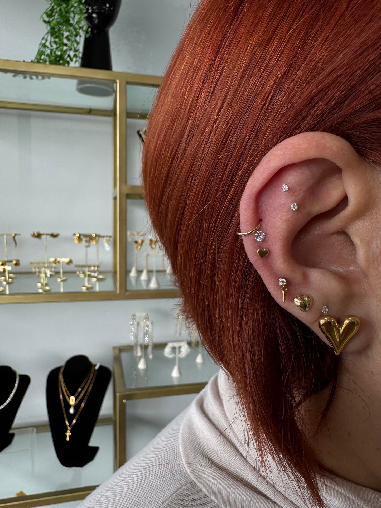 Small heart studs