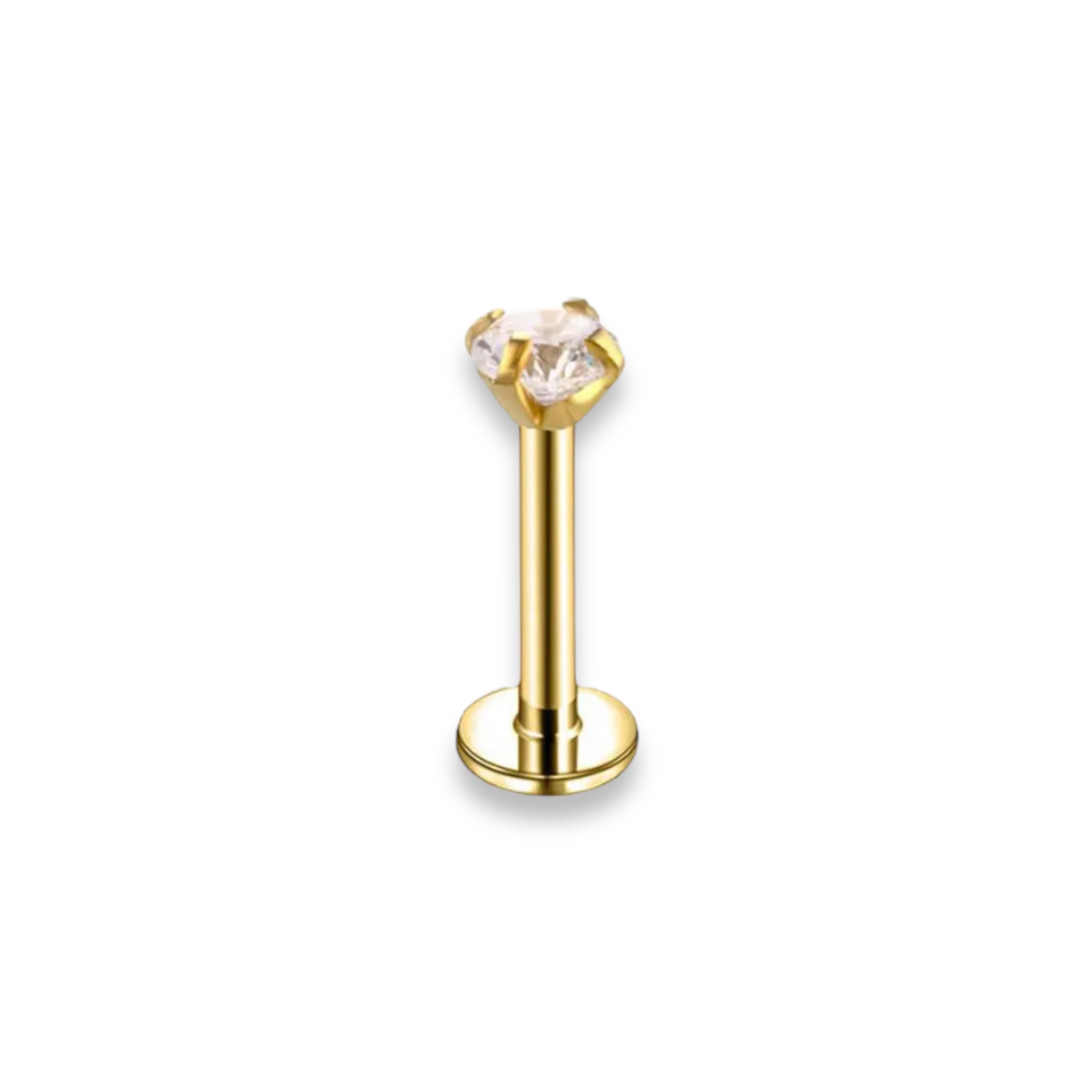 Piercing zirconia blanca titanio (2mm, 3mm y 4mm)
