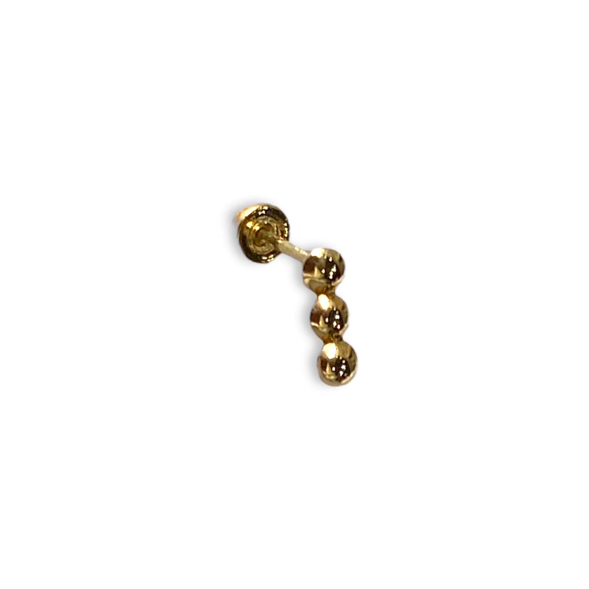 Piercing 3 bolitas doradas oro