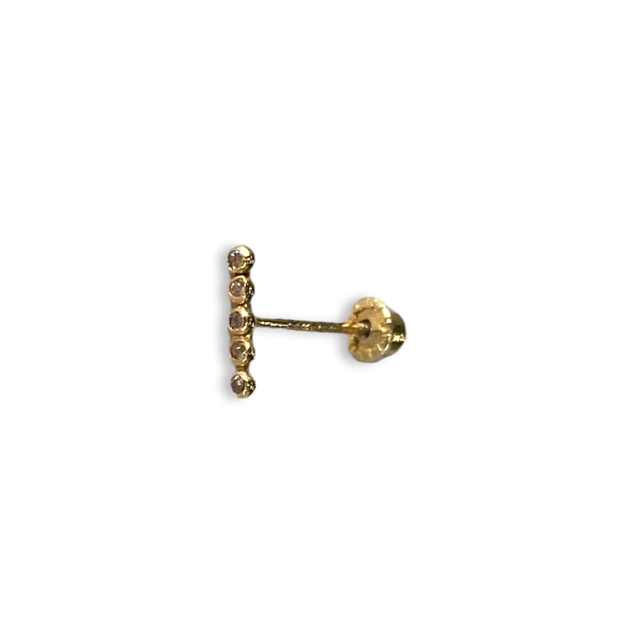 Piercing barrita pave oro