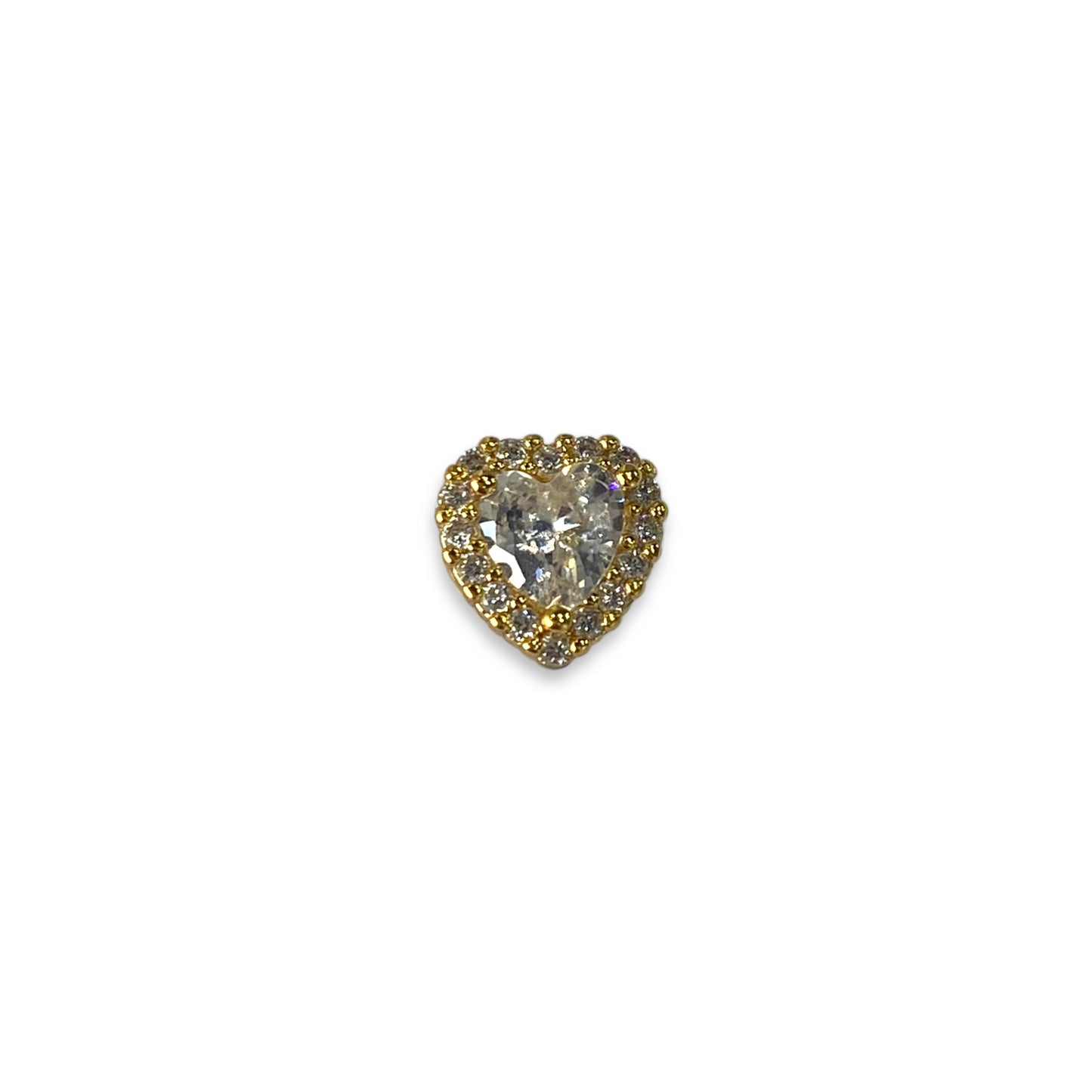 Piercing corazon pave titanio