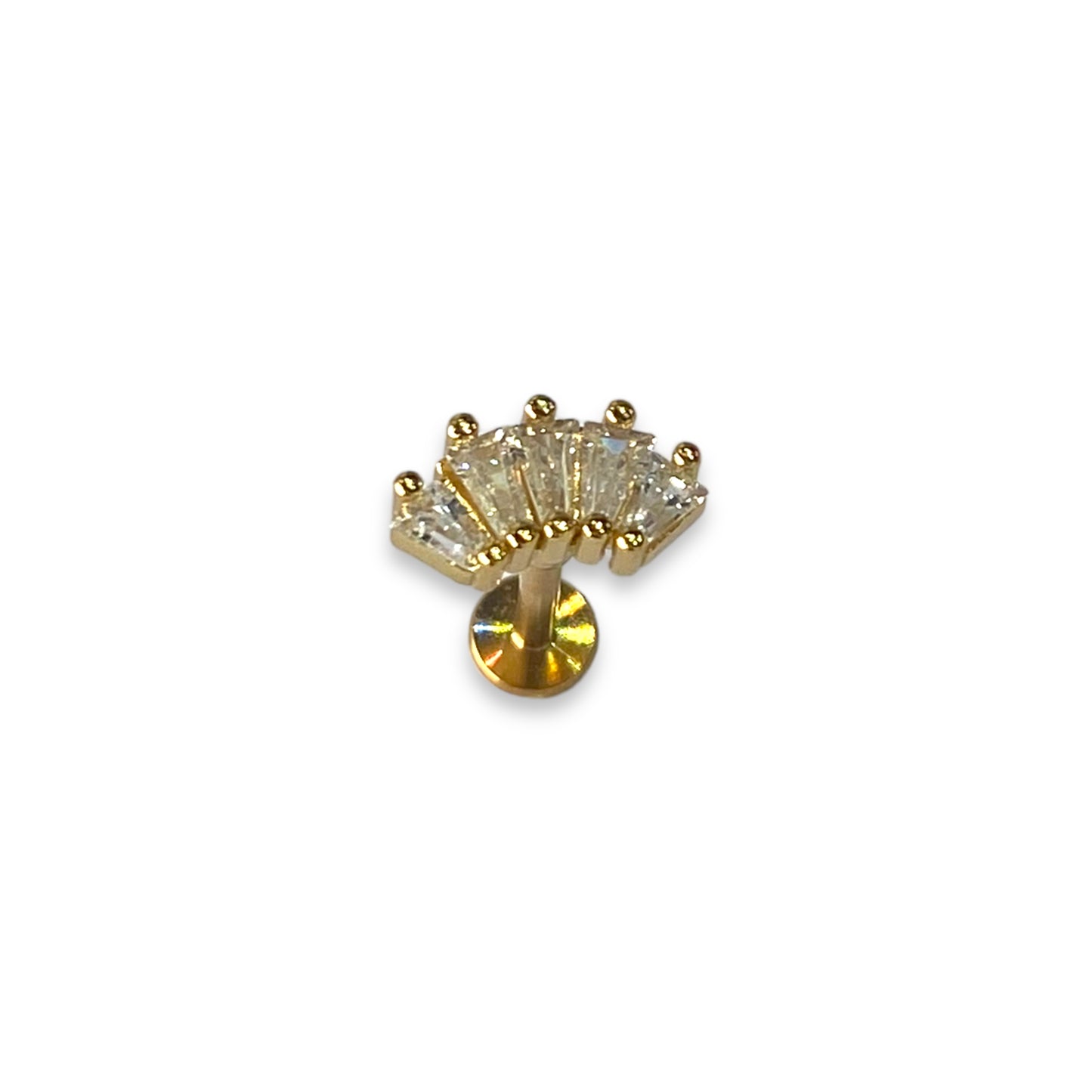 Piercing corona baguette titanio