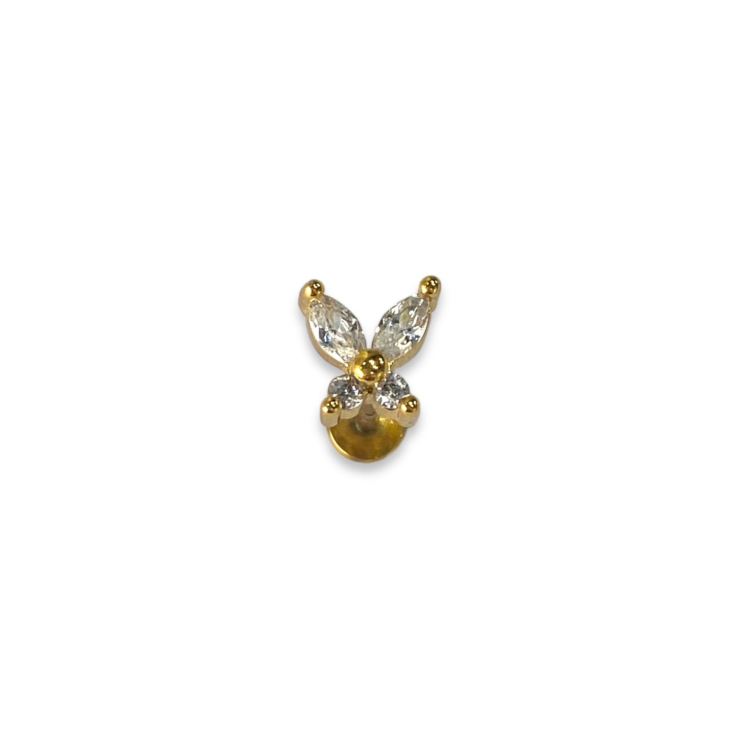 Piercing mariposa titanio