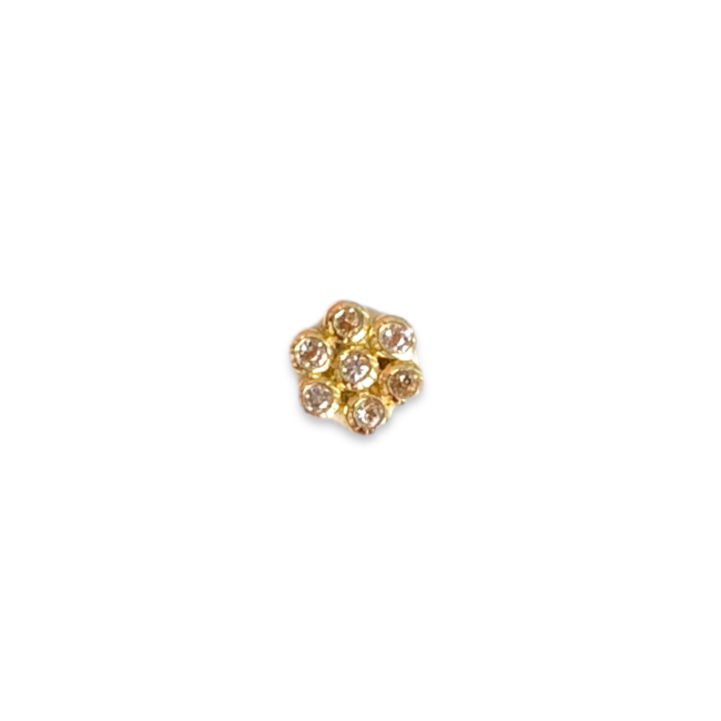 Piercing flor circonias oro 10k