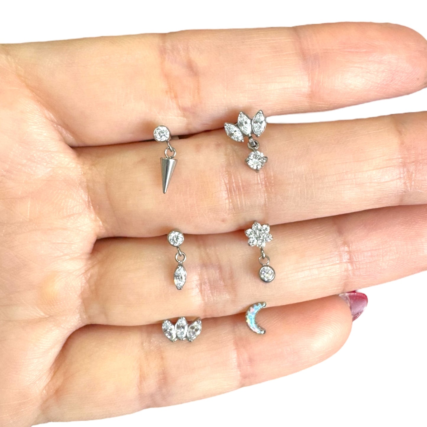 Piercing zirconia y pico colgante