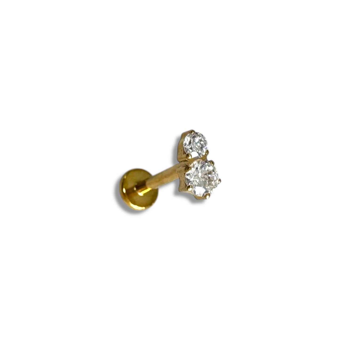 Piercing doble zirconia titanio