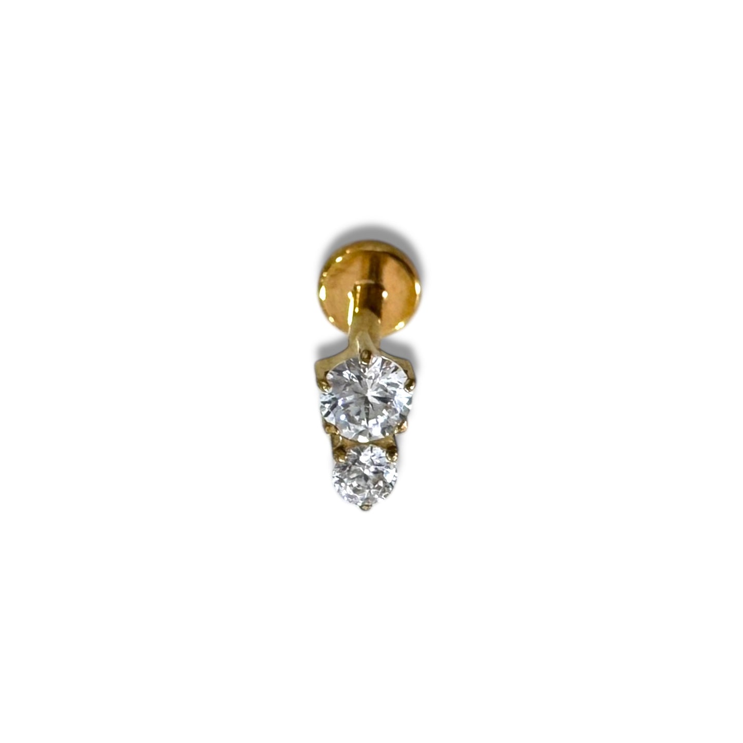 Piercing doble zirconia titanio