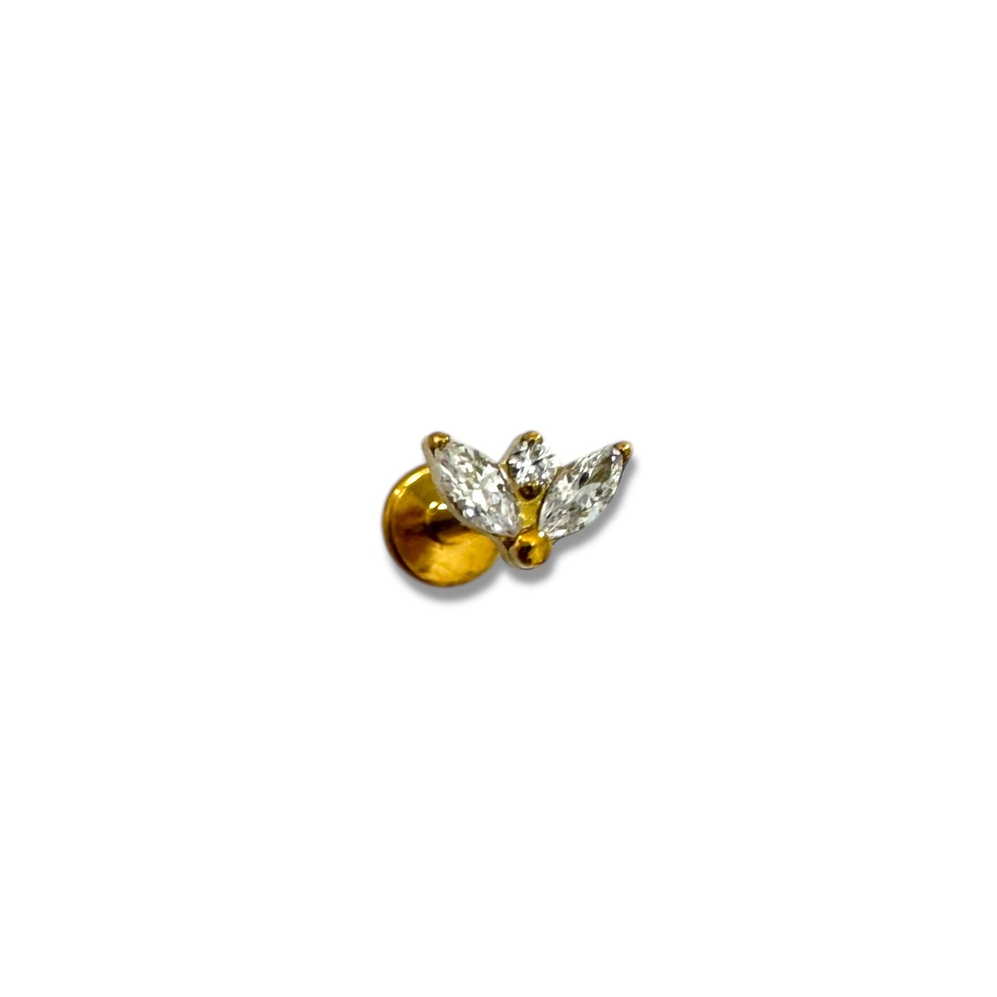 Piercing petalo chico titanio