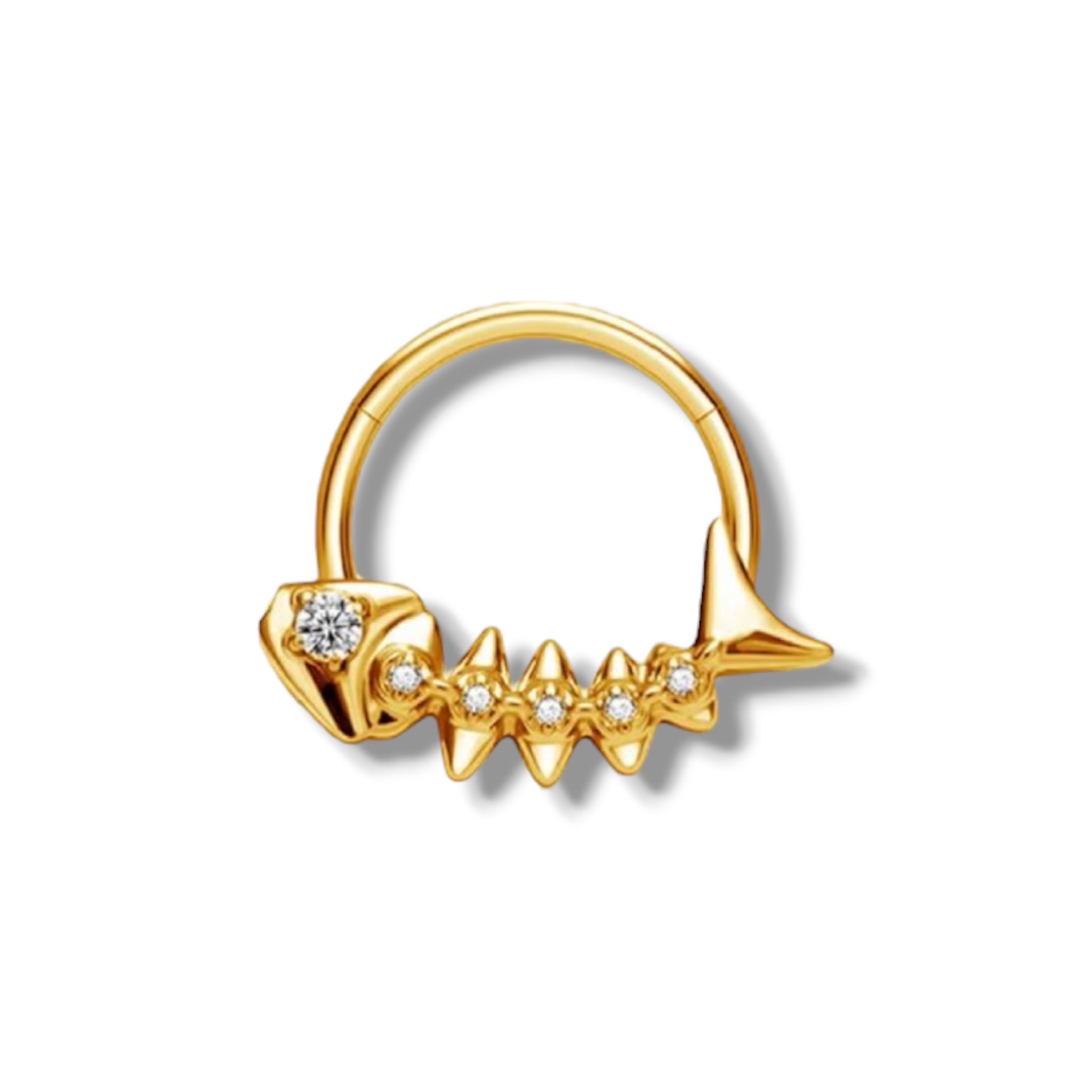Piercing daith pescado titanio