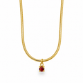 Collar circonia roja