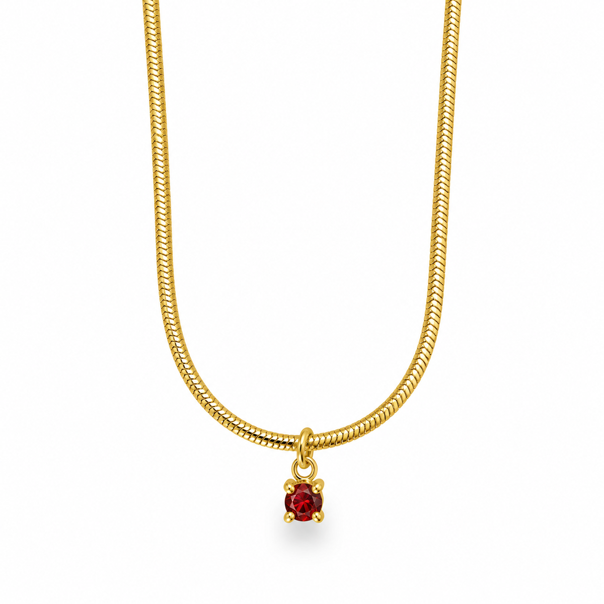 Collar circonia roja