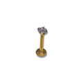 Piercing circonia morada titanio