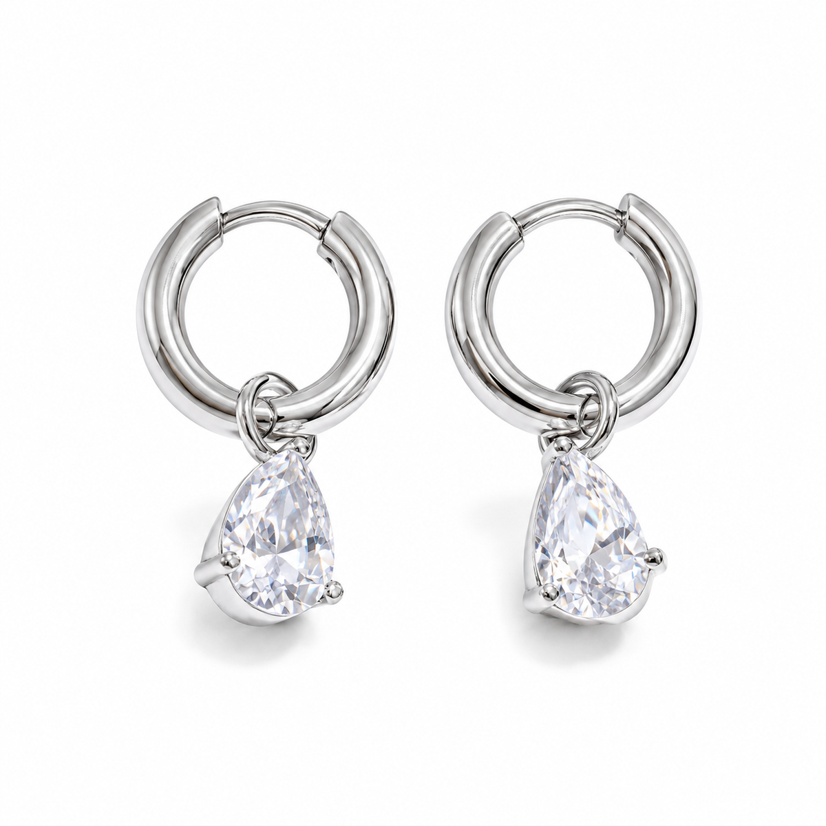 Silver Alexa hoops
