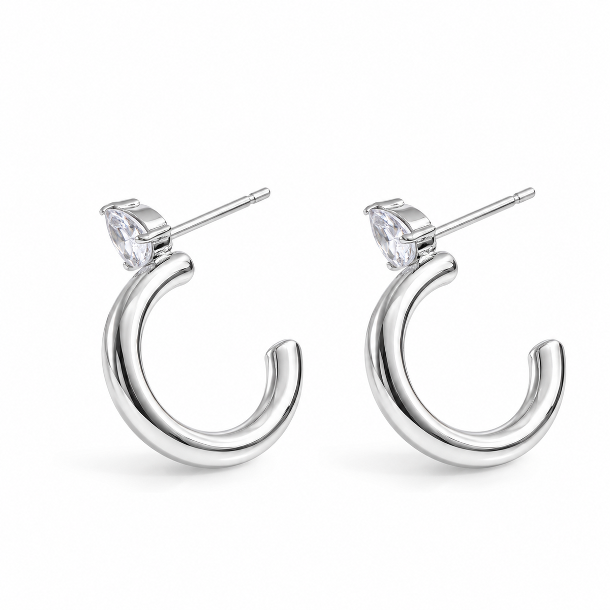 Silver Zendra hoops
