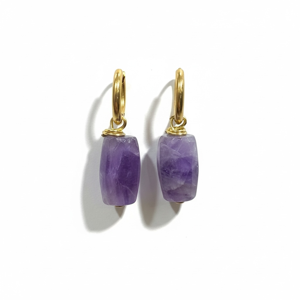 Arracadas con amatistas