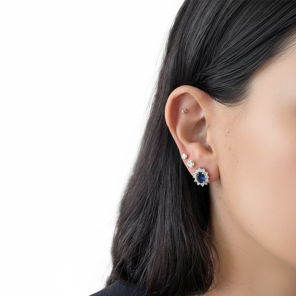 Blue Naxos studs