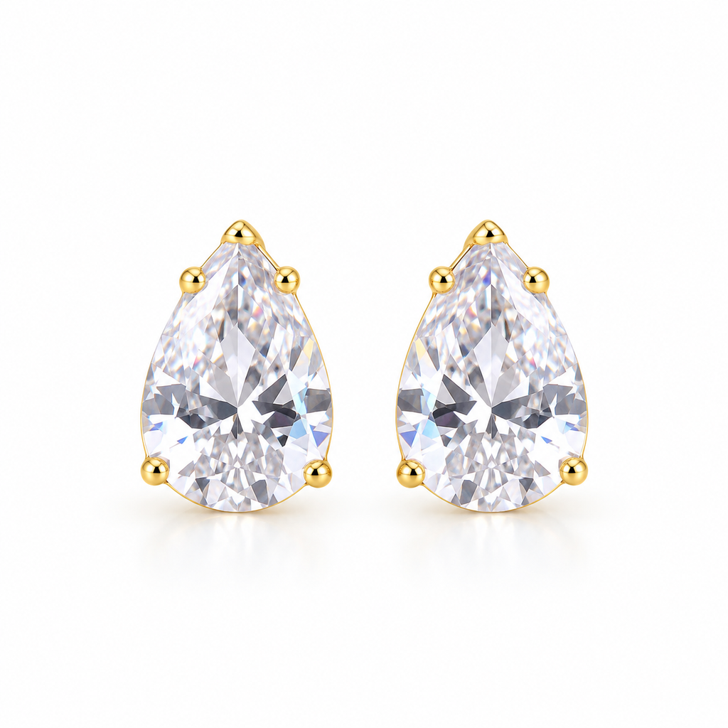 White pear studs