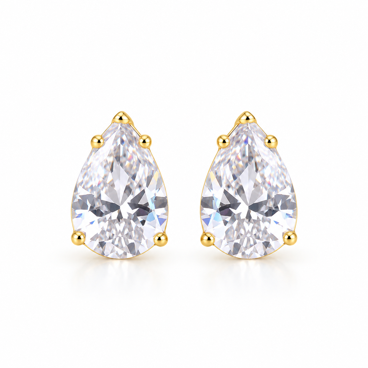 White pear studs