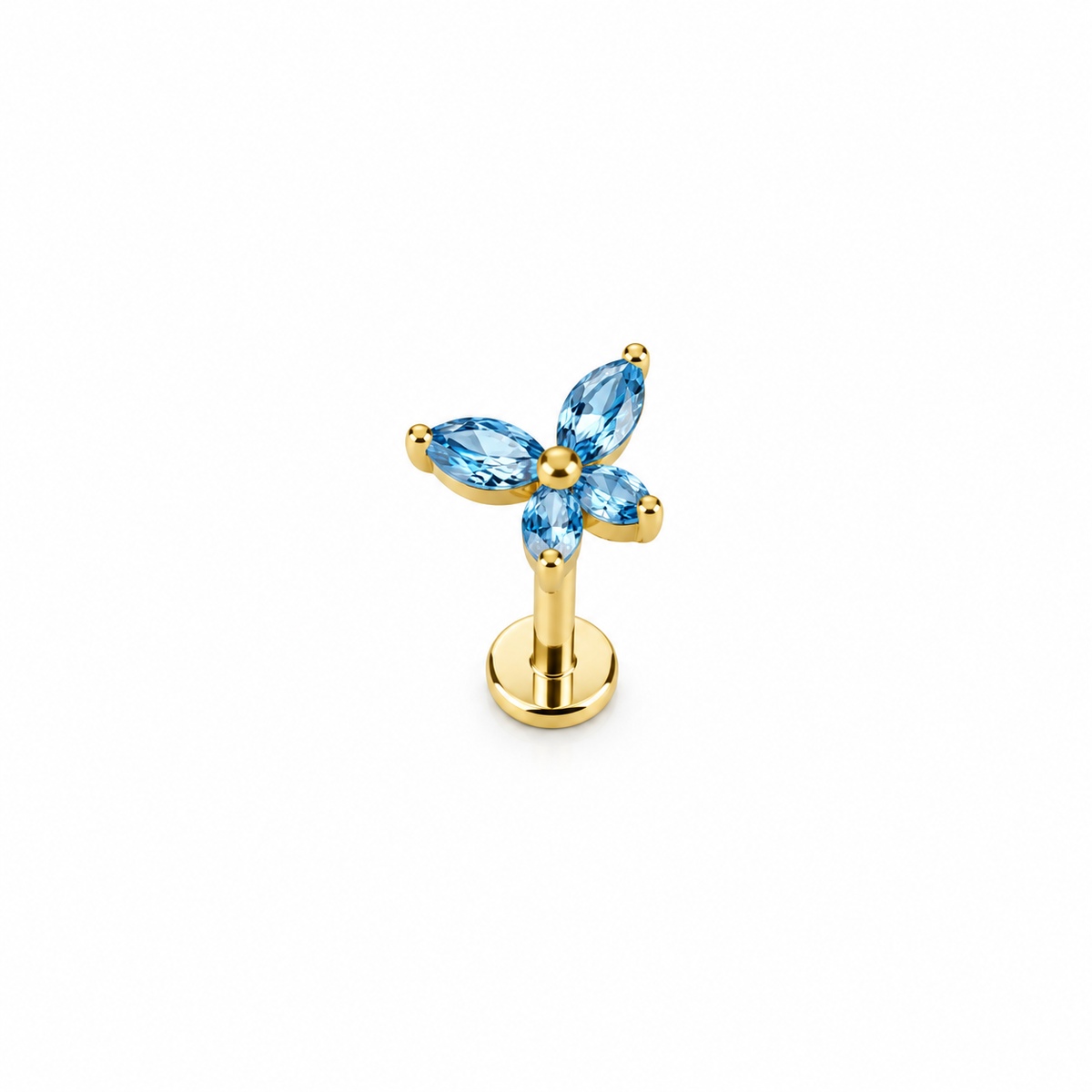 Piercing mariposa celeste titanio