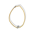 Collar amarillo y perla barroca