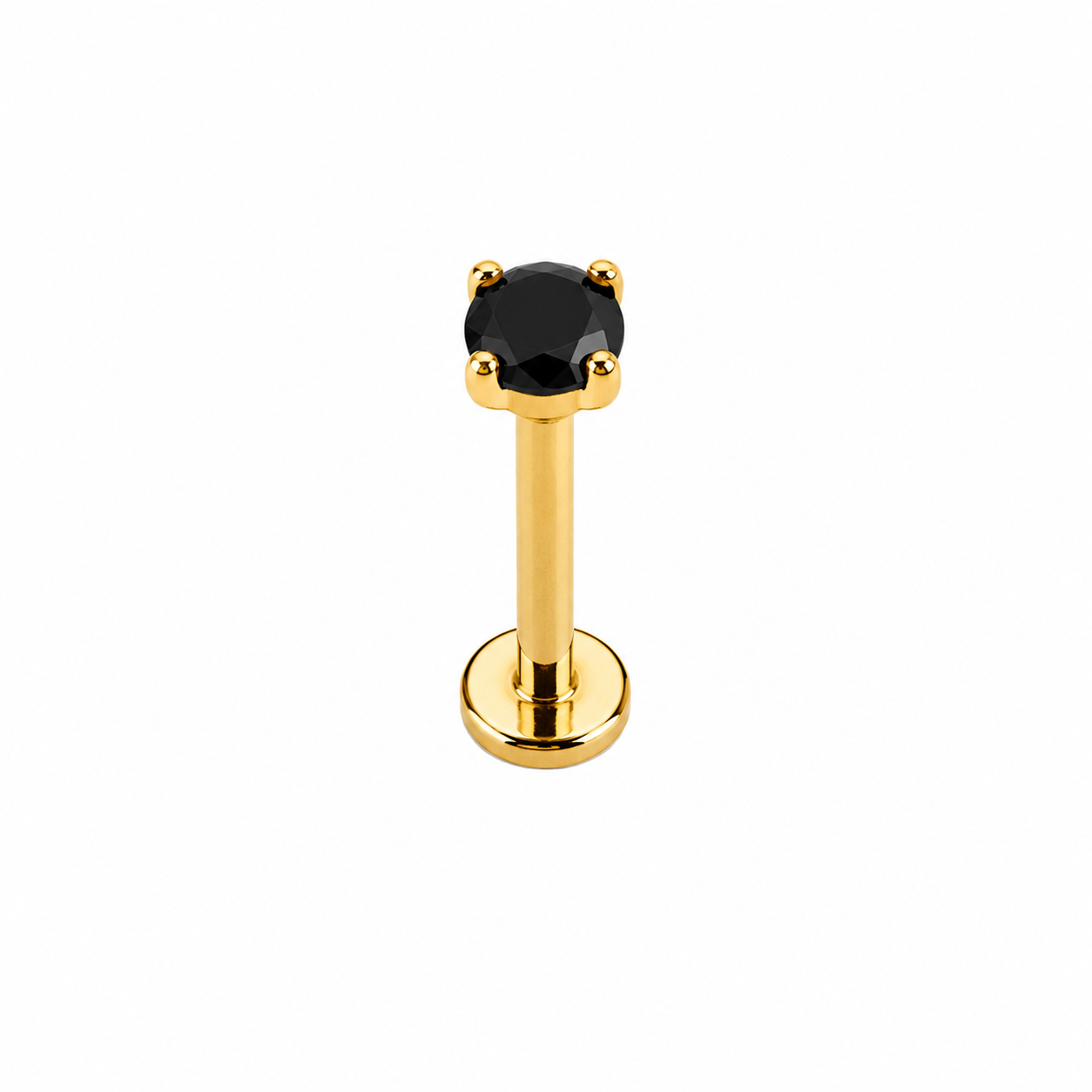 Piercing circonia negra 3mm titanio