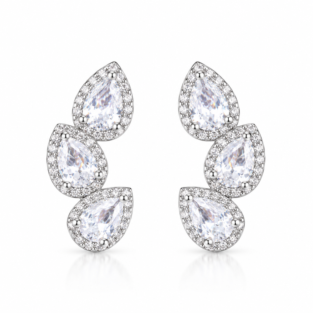 Triple oval studs