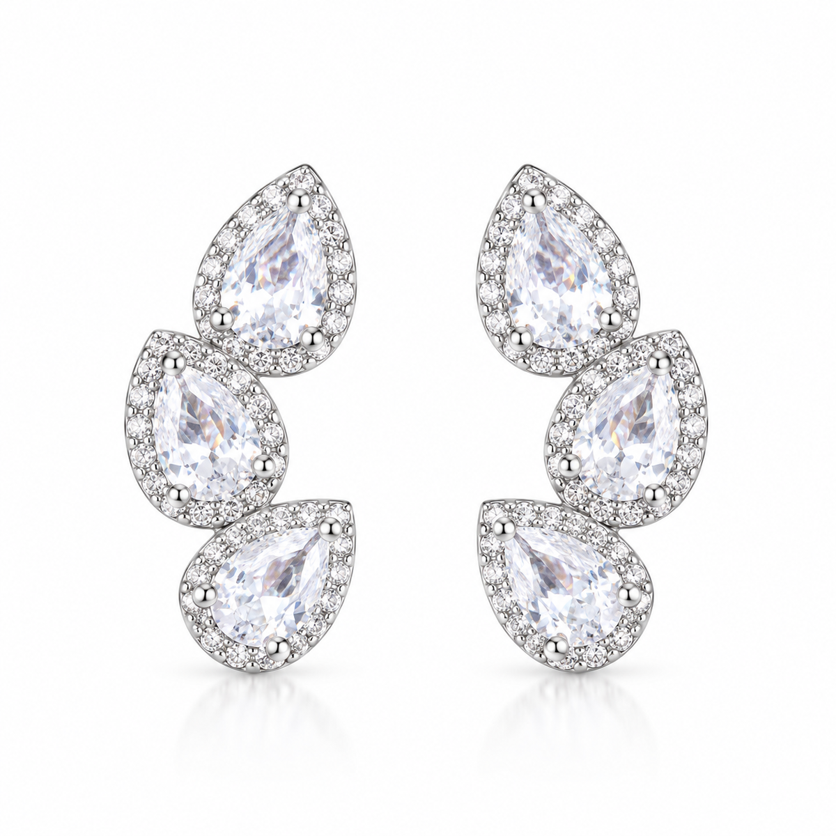 Triple oval studs