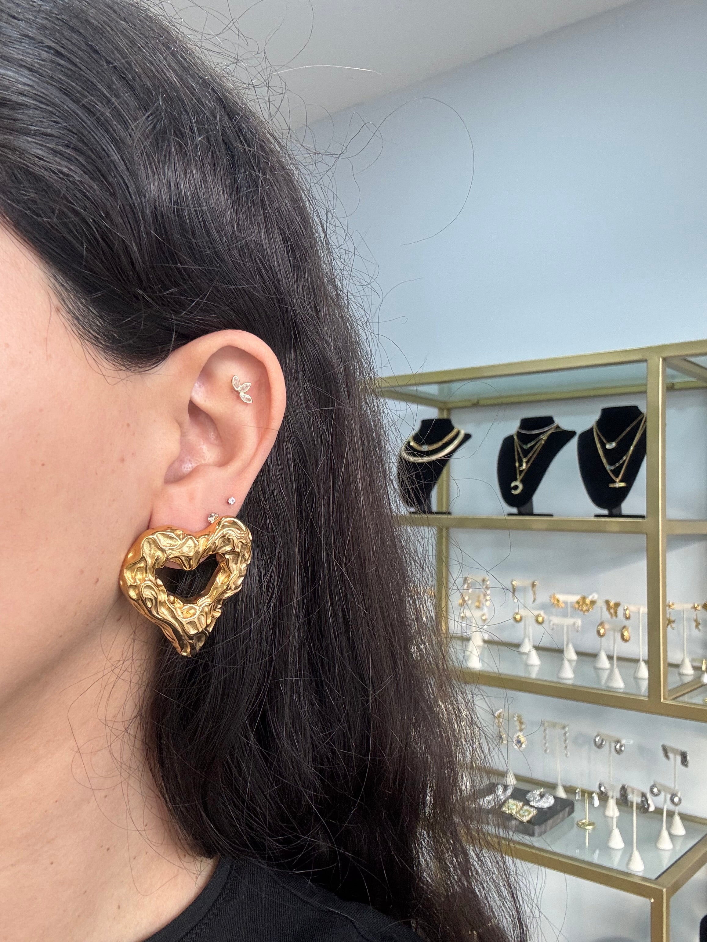 Big heart earrings