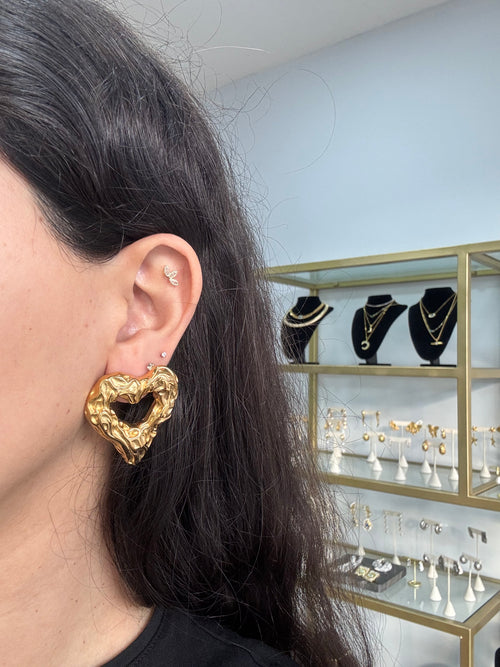 Big heart earrings