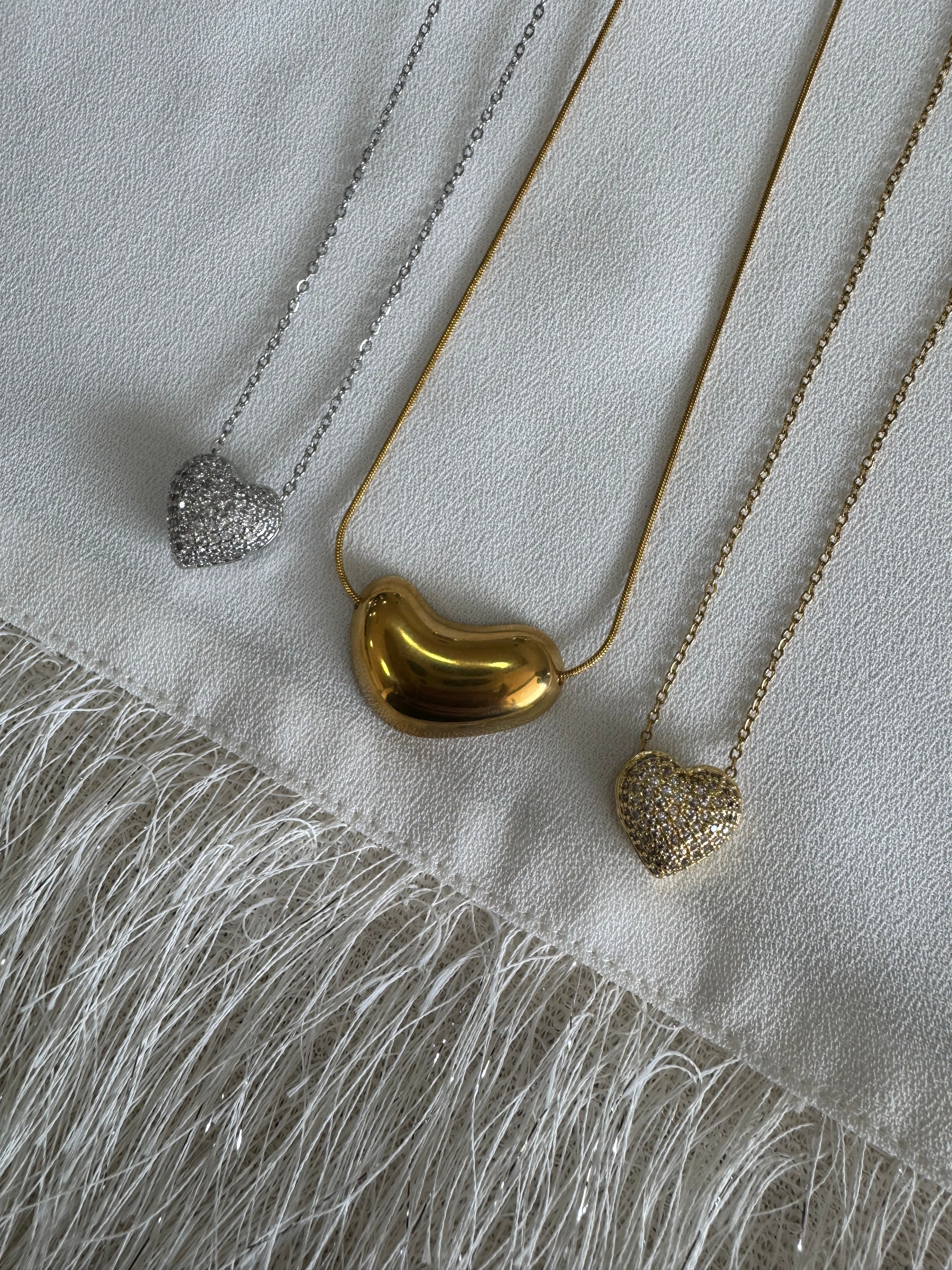 Silver V necklace