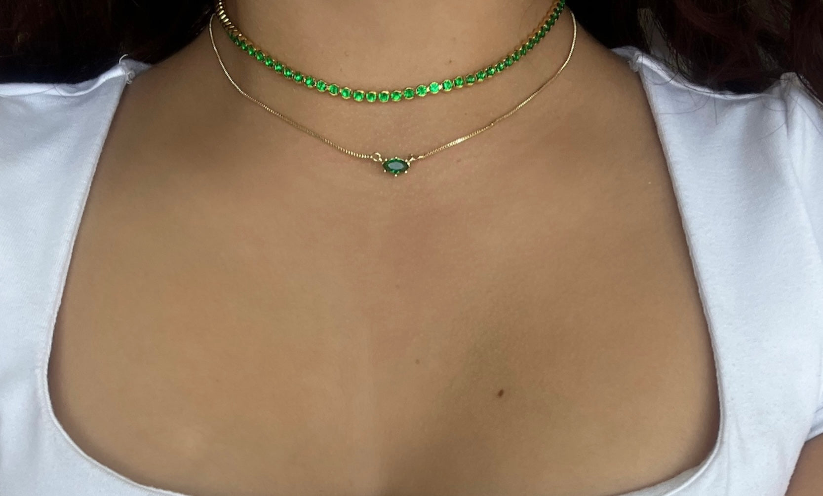 Siena necklace ( green)