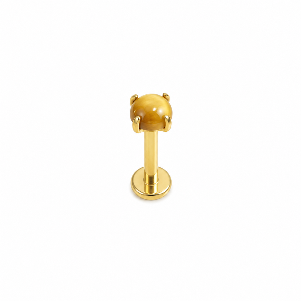Piercing ojo de tigre titanio