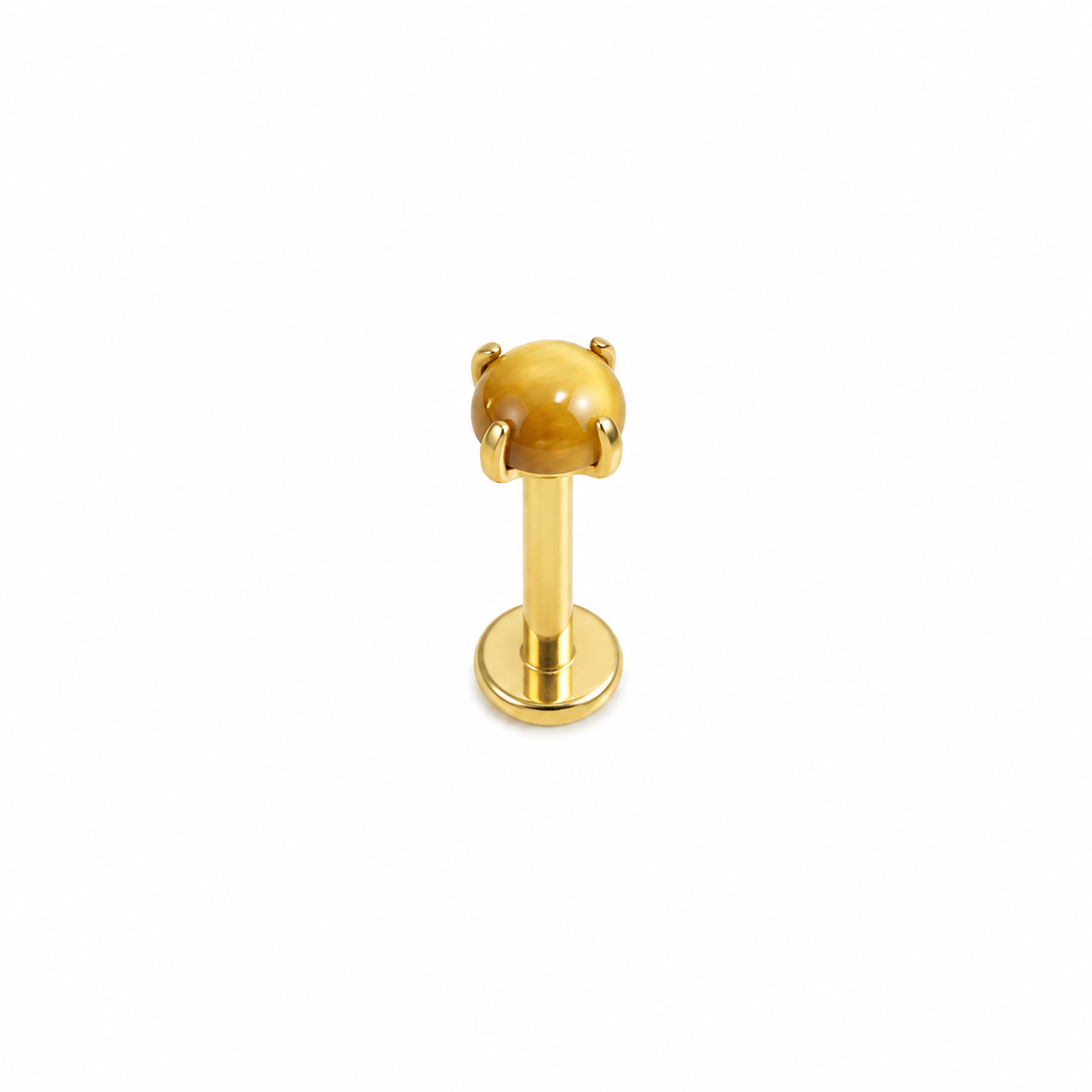 Piercing ojo de tigre titanio
