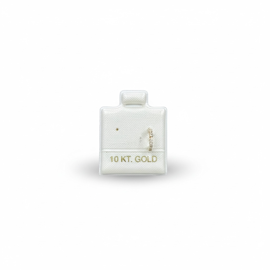 Piercing de media arracada blanca