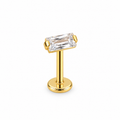 Piercing mini rectangle de zirconia titanio