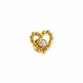 Piercing corazon silueta titanio