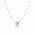 Silver P necklace