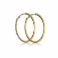 3cm golden hoops