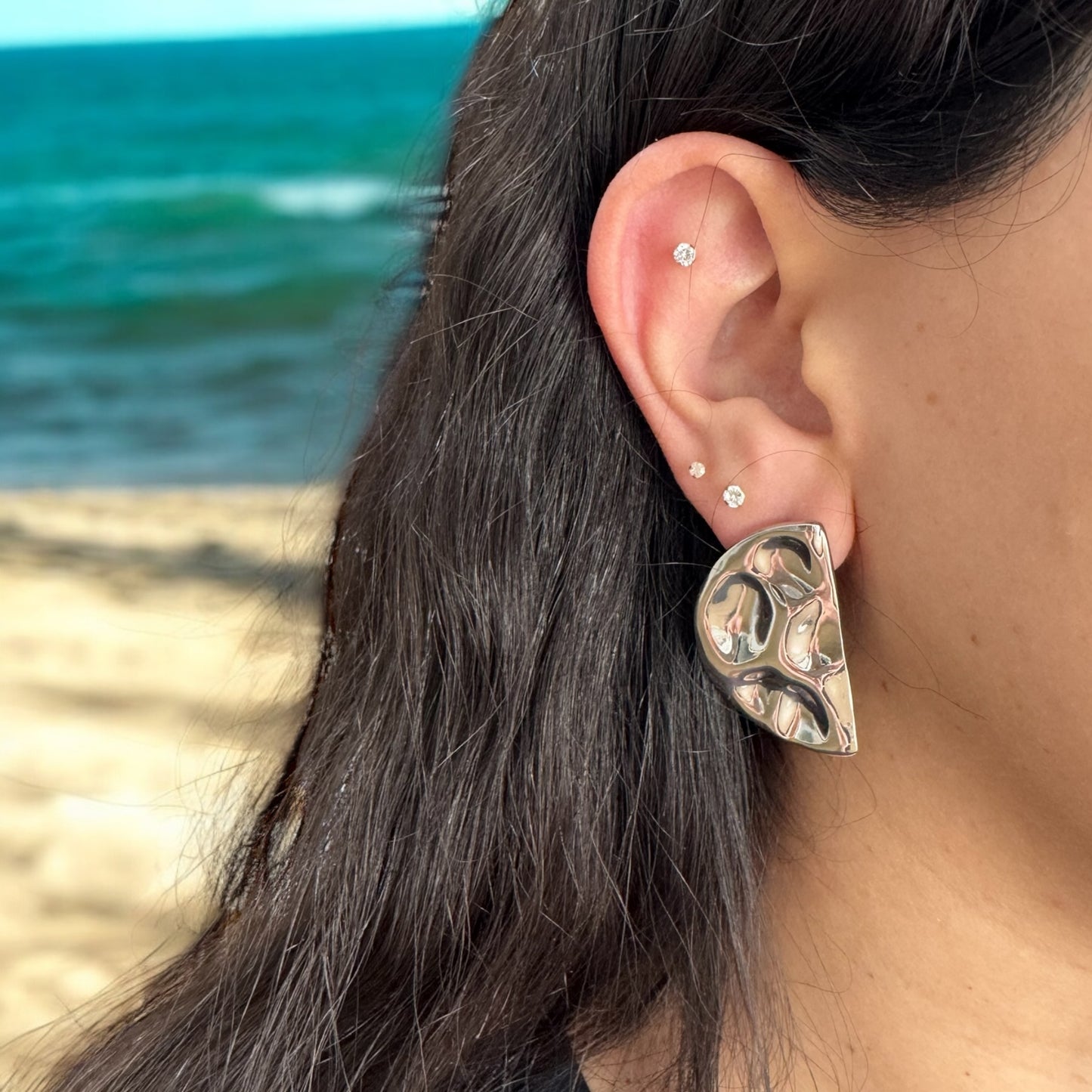 Silver matisse earrings