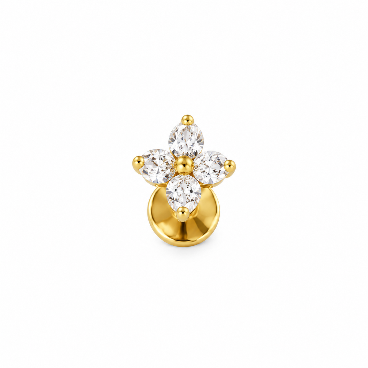 Piercing mini flor titanio