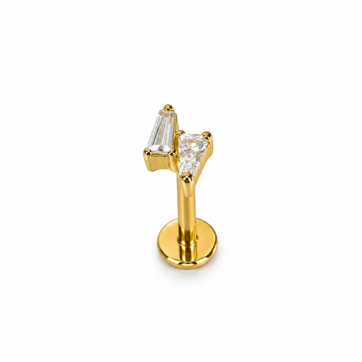 Piercing doble baguette titanio