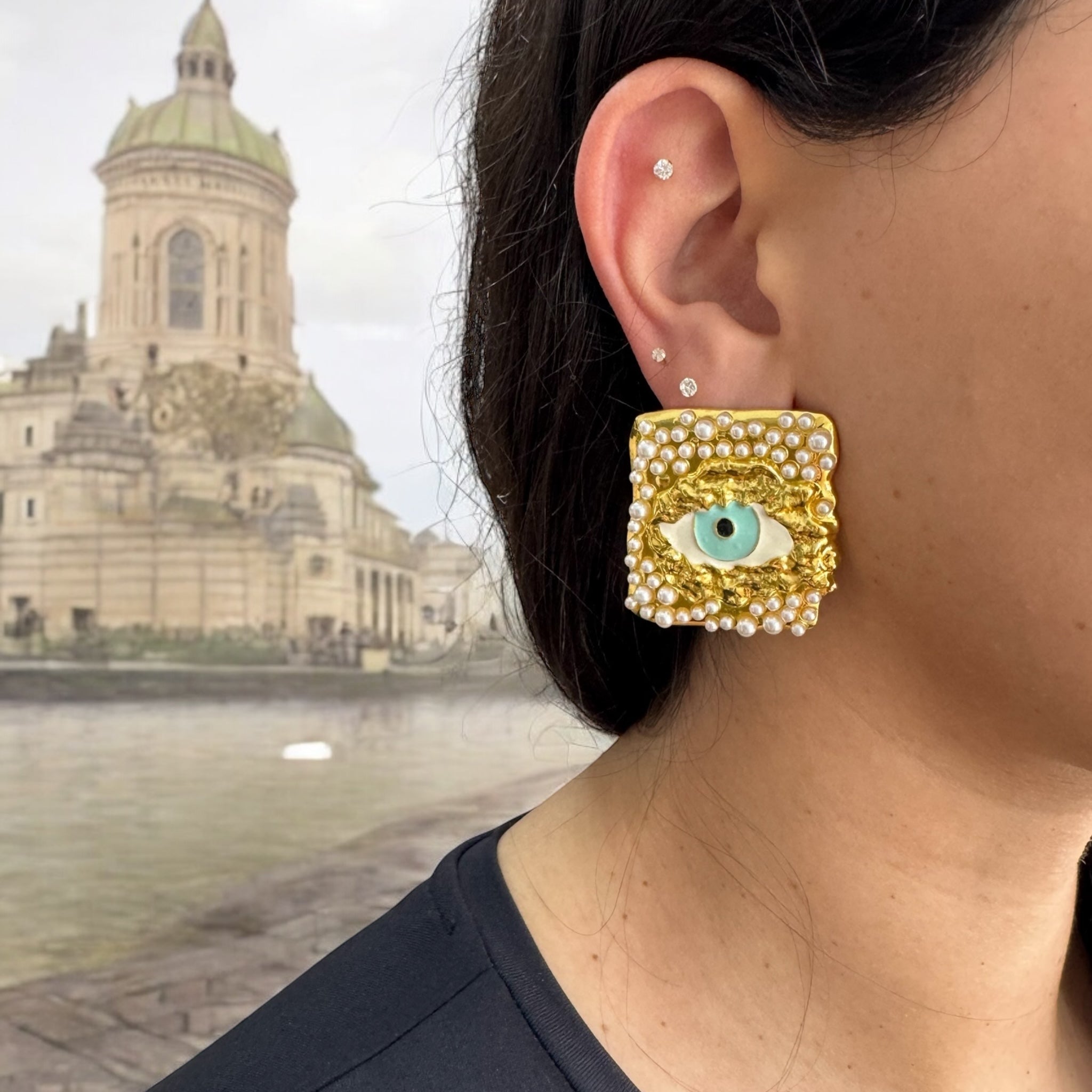 Tenedos statement earrings