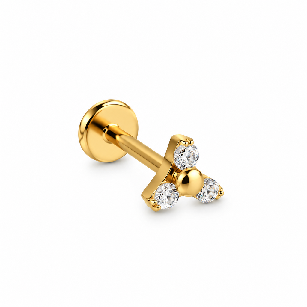 Piercing trébol titanio