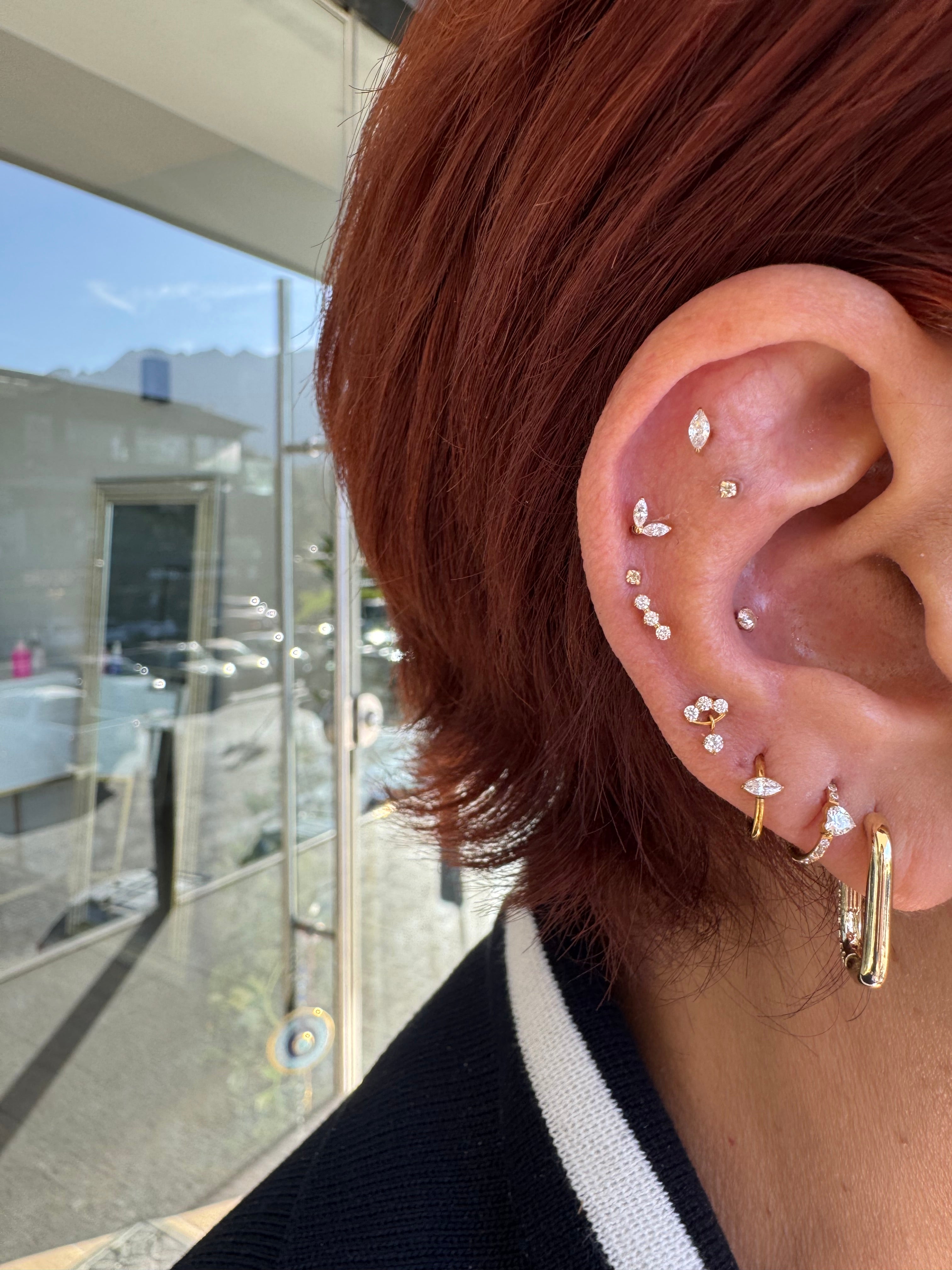 Piercing petalo titanio