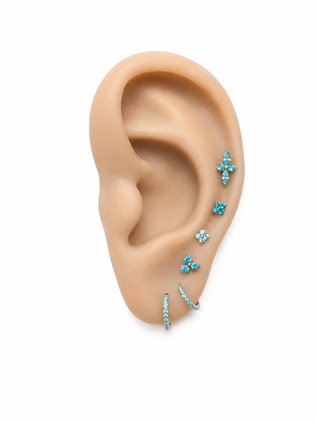 Piercing Elisa celeste titanio